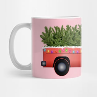 Christmas Tree Red Truck Mug